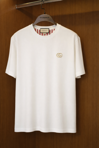 GUCCI Bisiklet Yaka T-Shirt - Beyaz