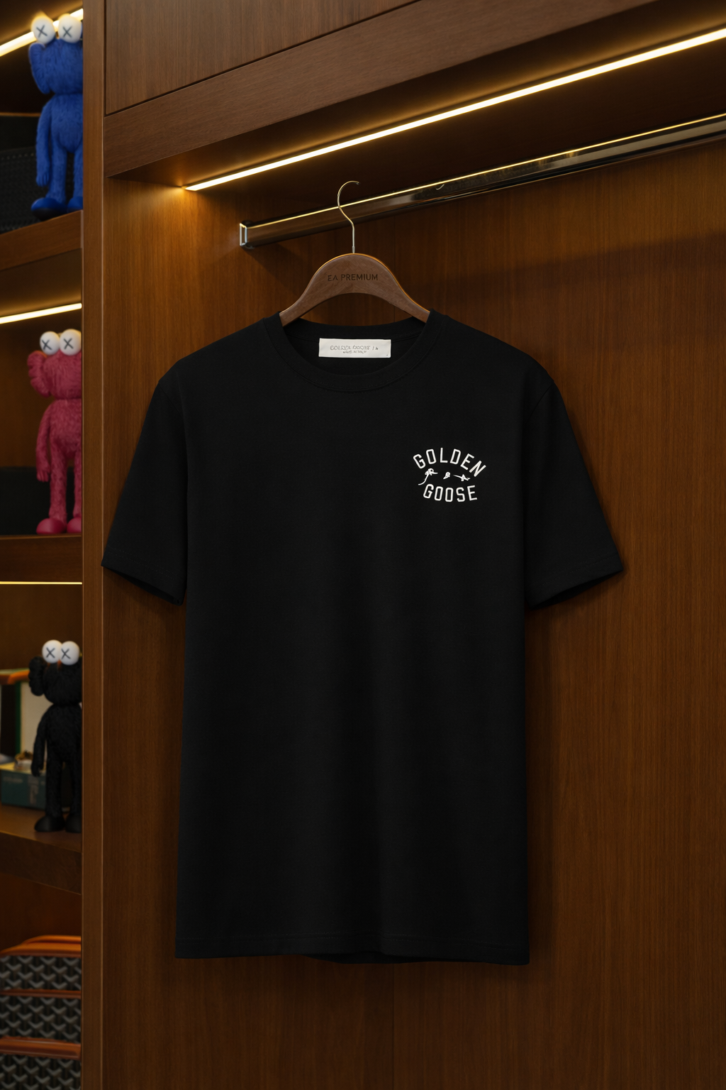 Golden Goose Deluxe Brand Bisiklet Yaka T-Shirt - Siyah