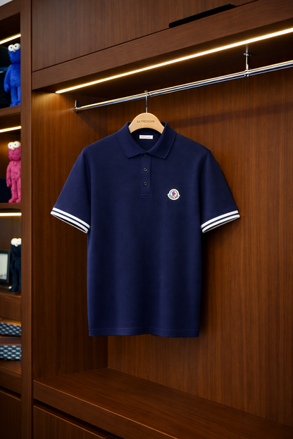 MONCLER Polo Yaka T-Shirt - Lacivert