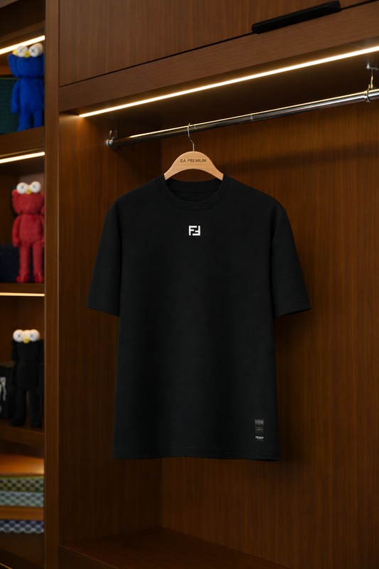 FENDI Metal Logo Detaylı T-Shirt - Siyah