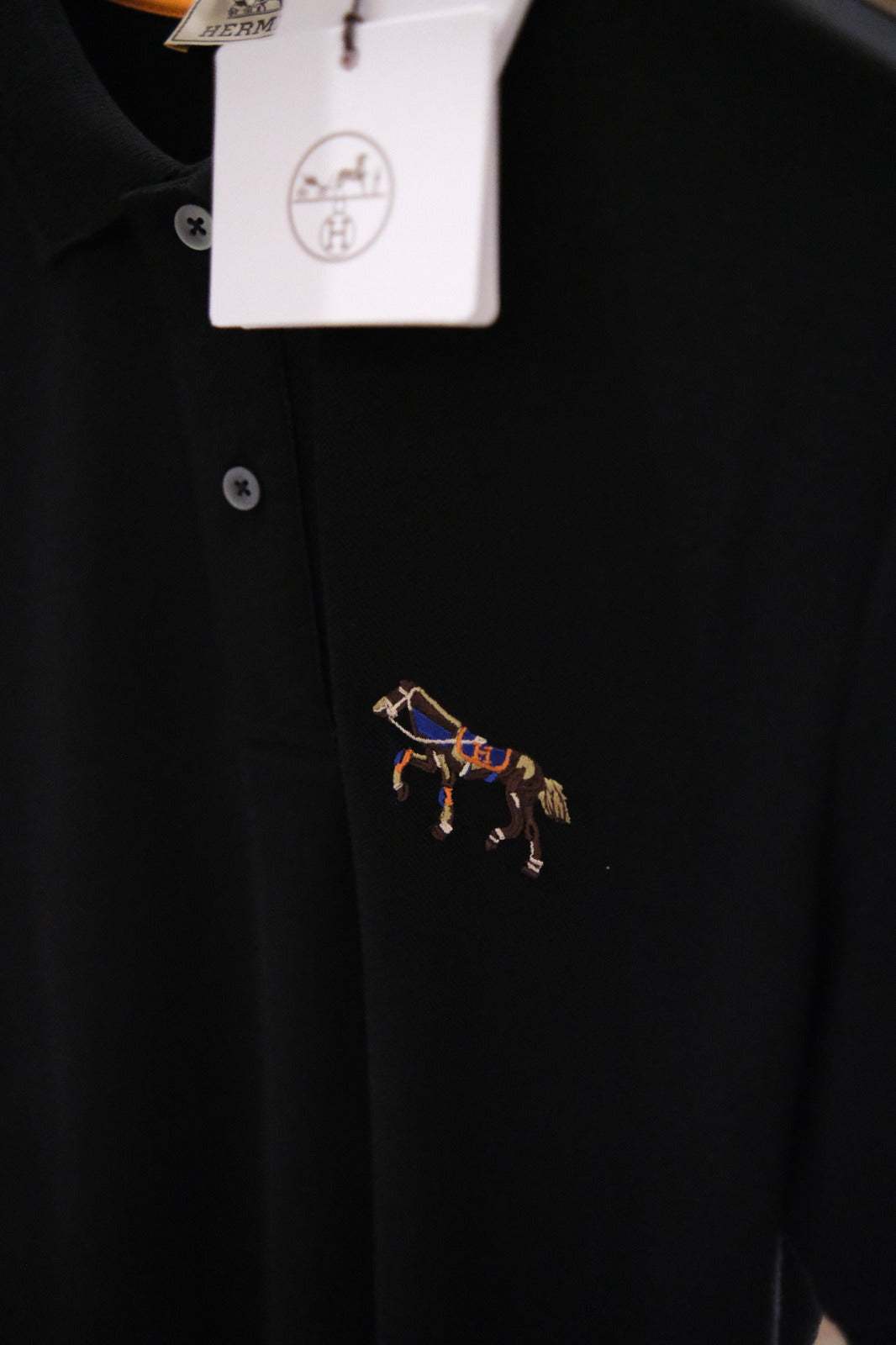 Hermes Classic Polo Tişört - Siyah