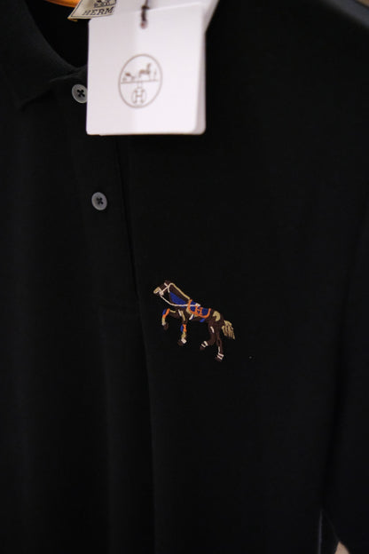 Hermes Classic Polo Tişört - Siyah