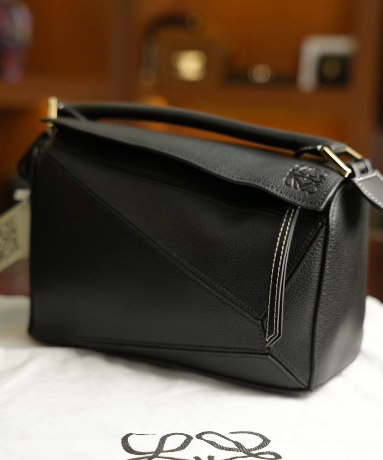 Loewe Puzzle Deri Çanta – Siyah