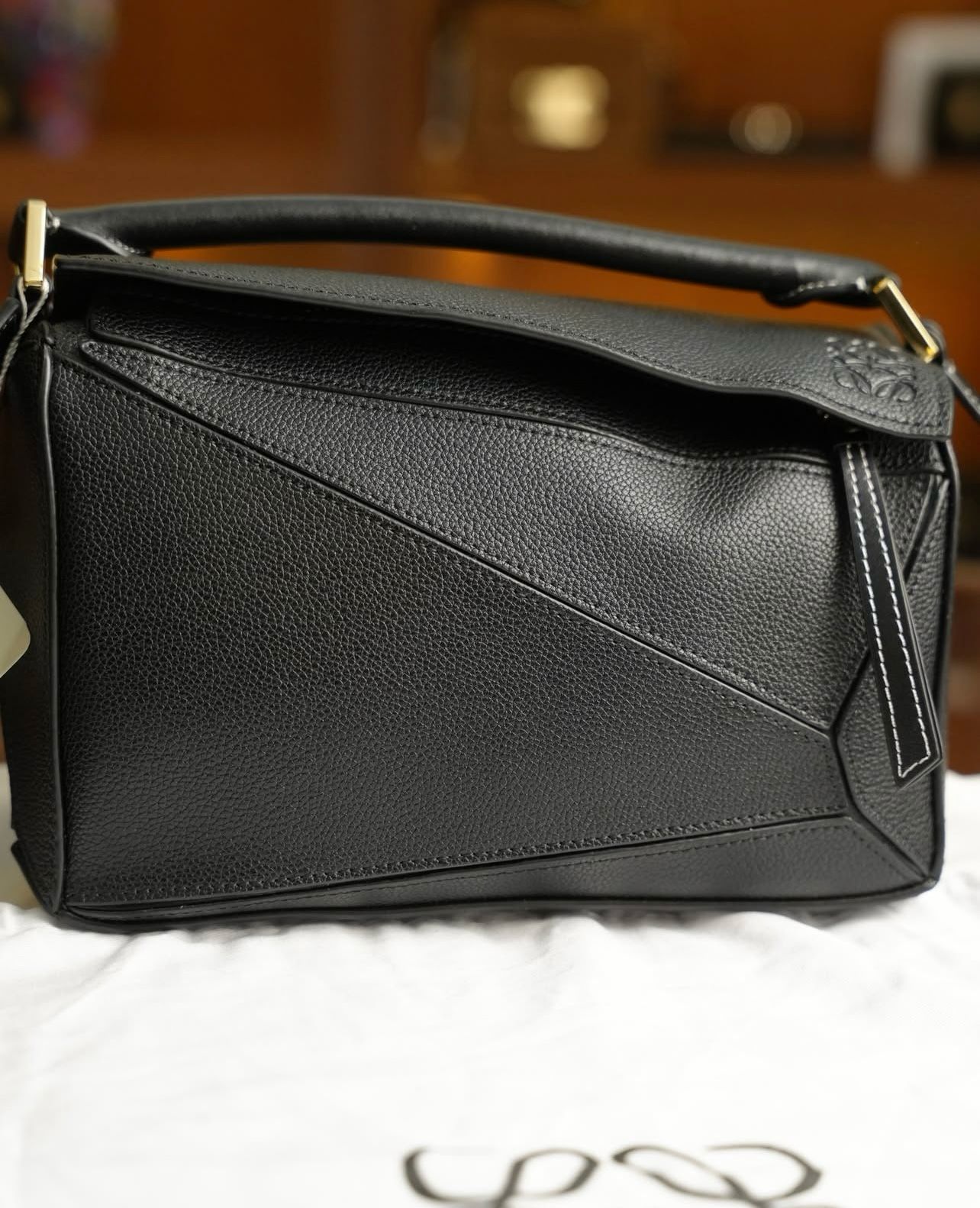 Loewe Puzzle Deri Çanta – Siyah
