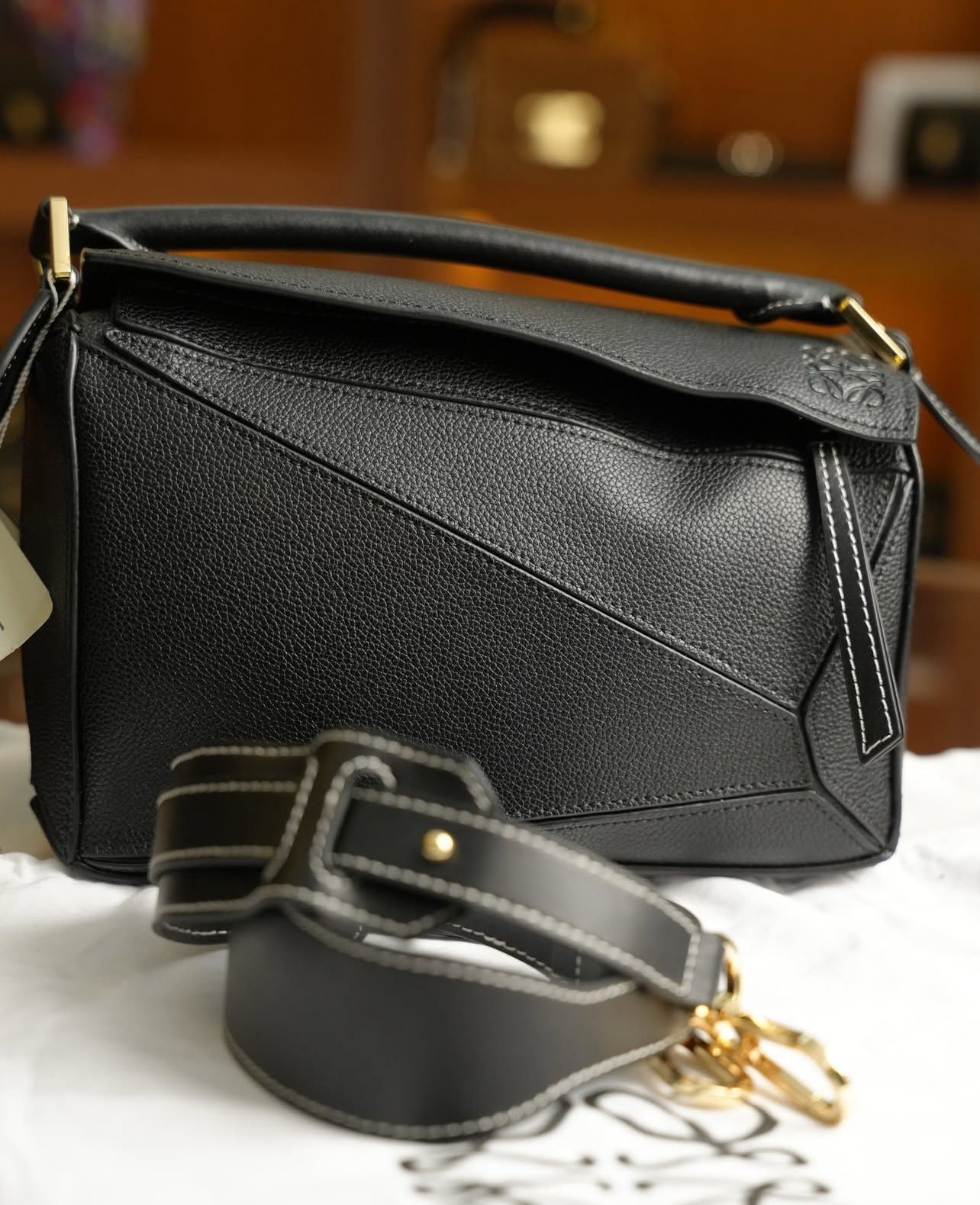 Loewe Puzzle Deri Çanta – Siyah