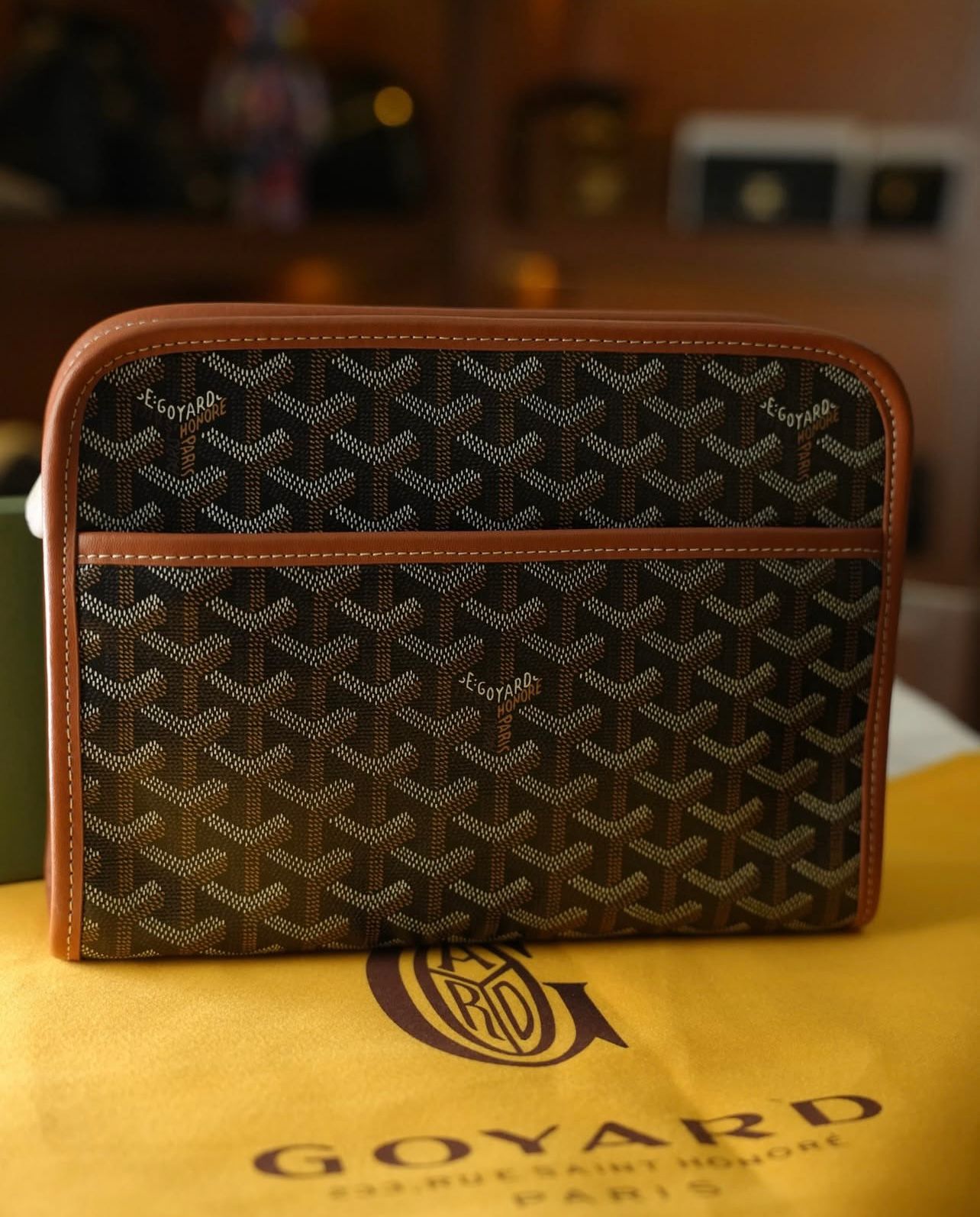 Goyard Monogram Clutch – Kahverengi