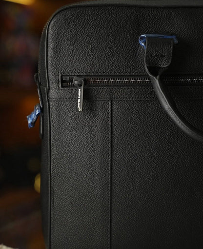 Montblanc Deri Evrak & Laptop Çantası - Siyah