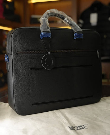 Montblanc Deri Evrak & Laptop Çantası - Siyah