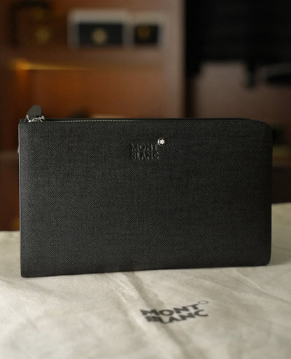 Montblanc Fermuarlı Deri Organizer Cüzdan – Siyah
