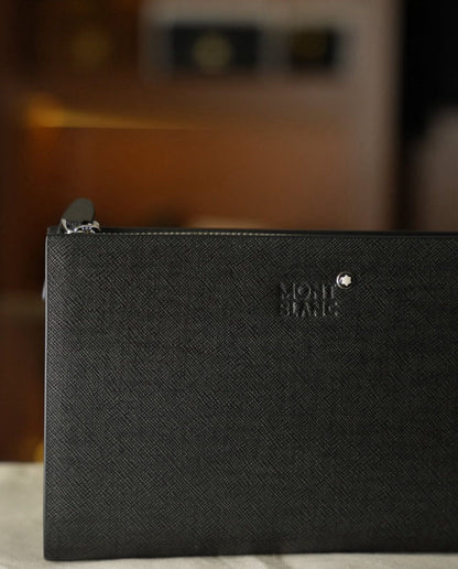Montblanc Fermuarlı Deri Organizer Cüzdan – Siyah