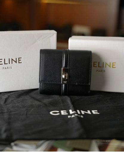 Celine Paris Deri Kartlık / Mini Cüzdan – Siyah