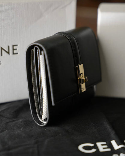 Celine Paris Deri Kartlık / Mini Cüzdan – Siyah