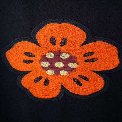 Kenzo Çiçek Detaylı T-Shirt - Siyah