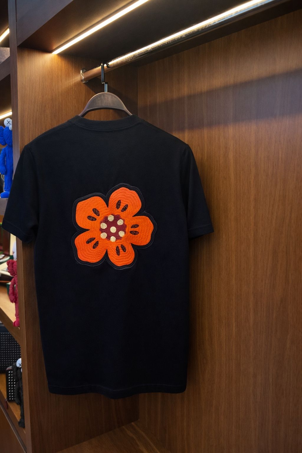 Kenzo Çiçek Detaylı T-Shirt - Siyah
