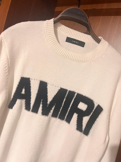 Amiri Premium Kazak – Modern Kesim, Minimal Tasarım, Logo Detaylı (Erkek)
