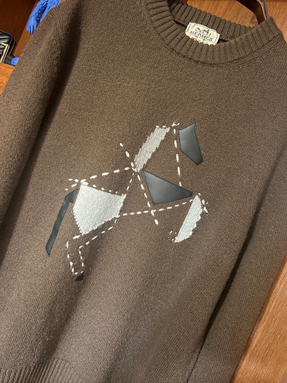 Hermes  Kazak – Modern Kesim, Minimal Tasarım, Logo Detaylı (Erkek)