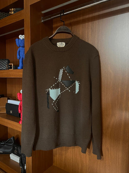 Hermes  Kazak – Modern Kesim, Minimal Tasarım, Logo Detaylı (Erkek)