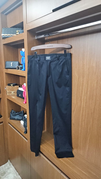 Dolce & Gabbana Metal Logo Detaylı Siyah Klasik Pantolon
