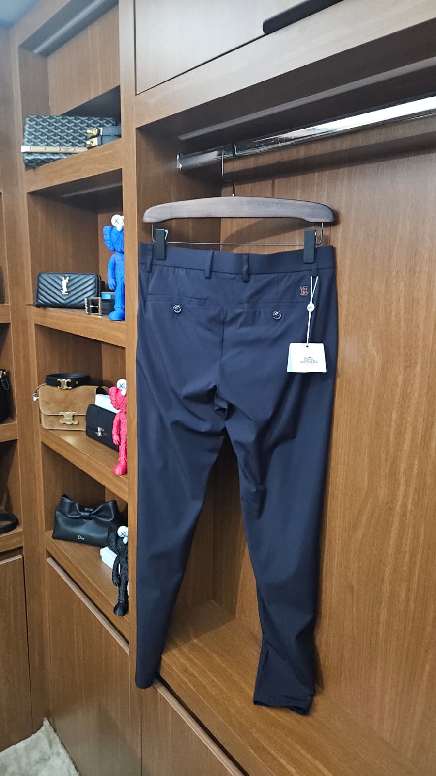 Hermès Paris İkonik Logolu Teknik Kumaş Pantolon - Navy Blue