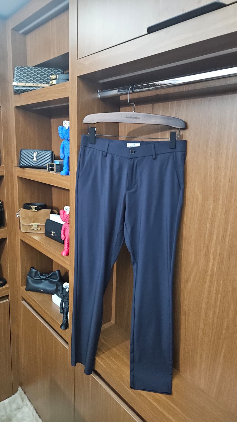 Hermès Paris İkonik Logolu Teknik Kumaş Pantolon - Navy Blue