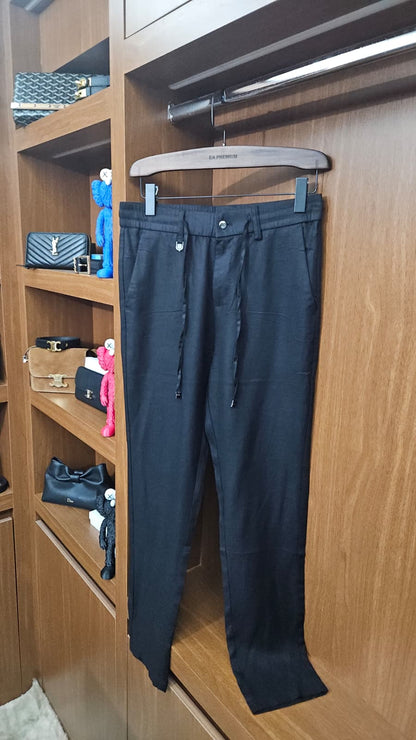 Loro Piana Pamuklu ve Lacivert Lüks Pantolon - Comfort Fit