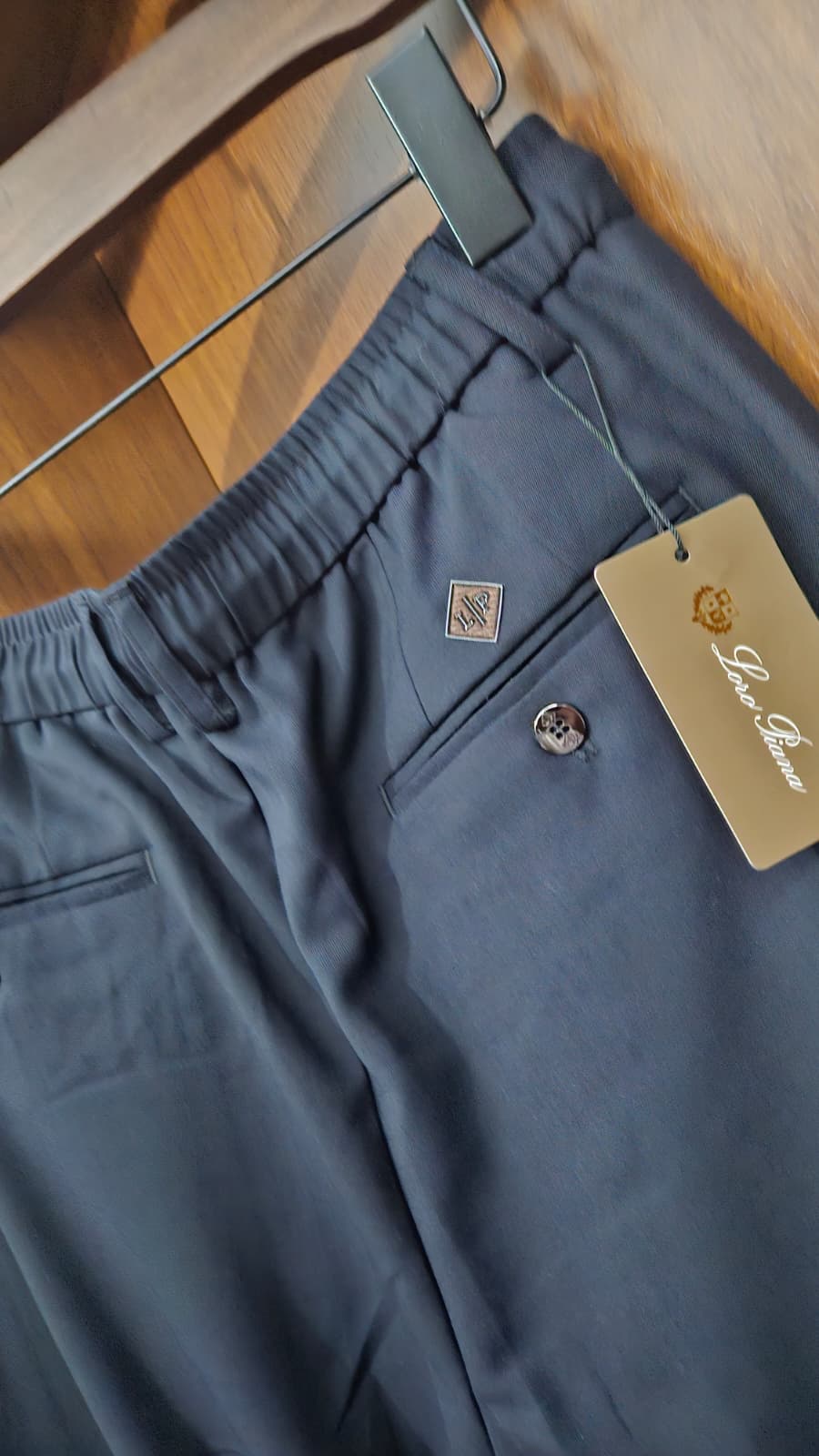 Loro Piana Pamuklu ve Lacivert Lüks Pantolon - Comfort Fit
