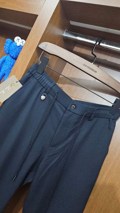 Loro Piana Pamuklu ve Lacivert Lüks Pantolon - Comfort Fit