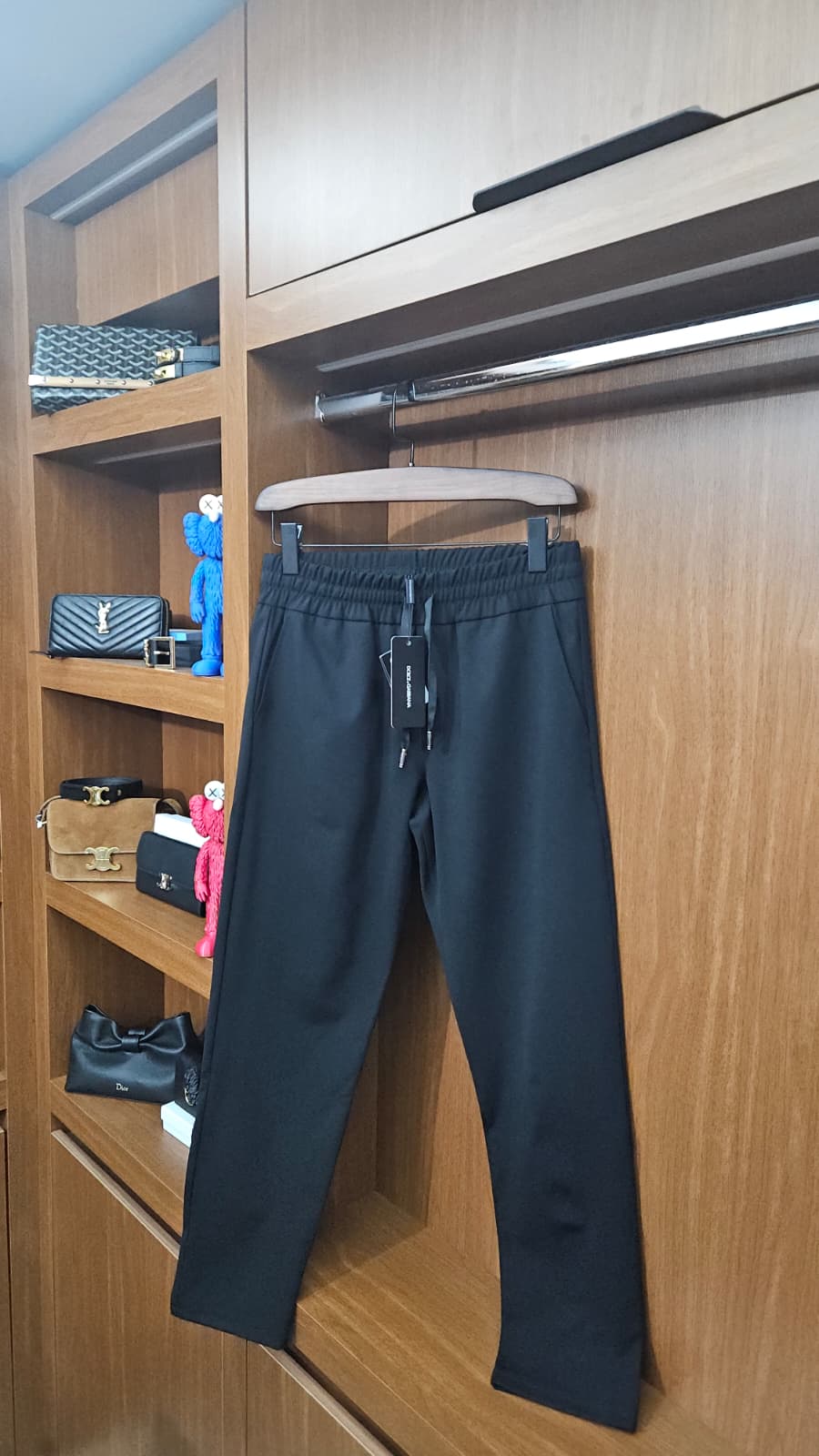 Dolce & Gabbana Metal DG Logolu Siyah Jogger Pantolon