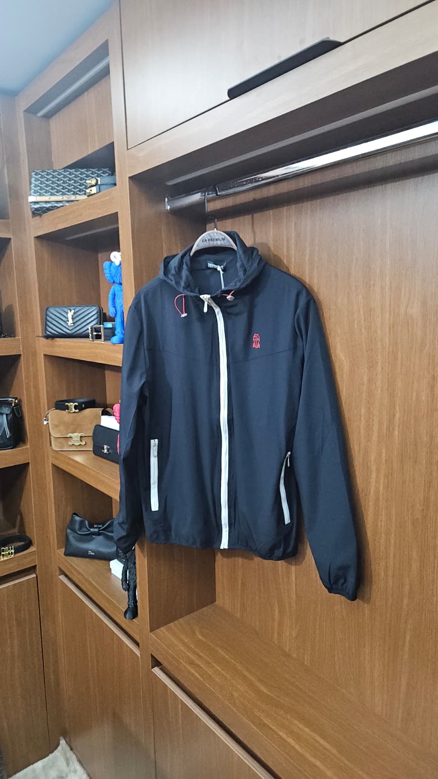 Brunello Cucinelli Kırmızı Amblem Detaylı Siyah Teknik Eşofman Takım